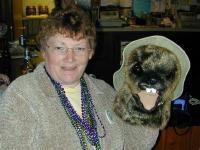 A woman and a beaver